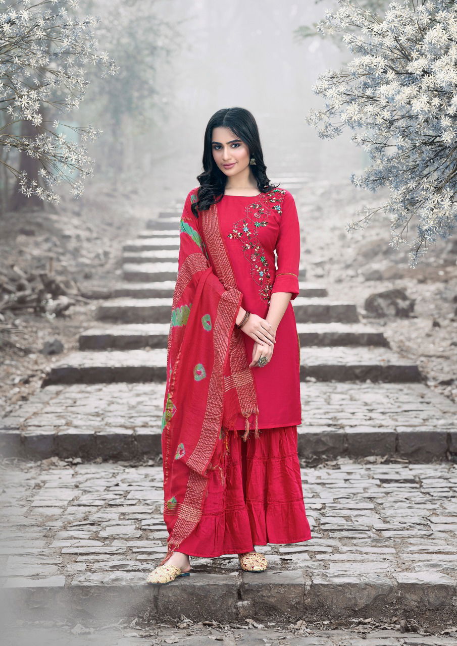 Parra Aliana 1 Heavy Festive Wear Silk With Handwork Latest Ready Made Collection